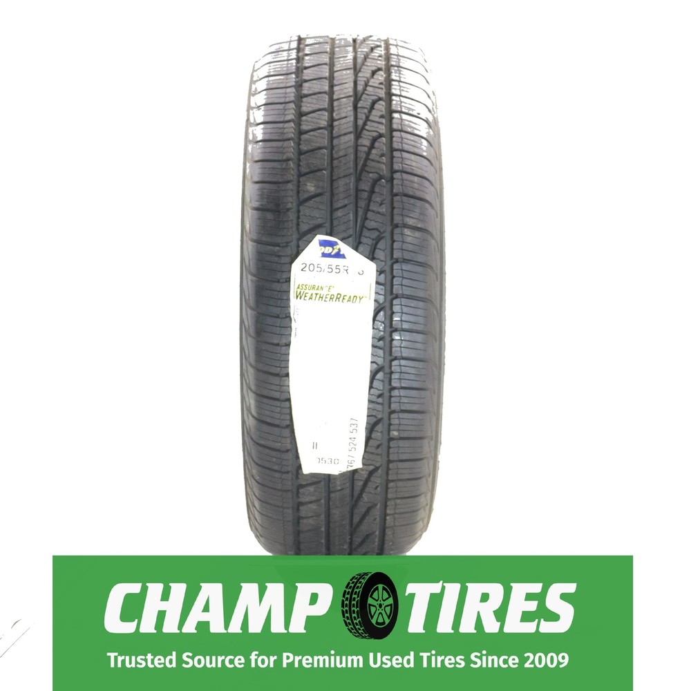 Set Of 2 P205/55R16 Goodyear New Assurance Weather Ready 91 H New 10/32nds
