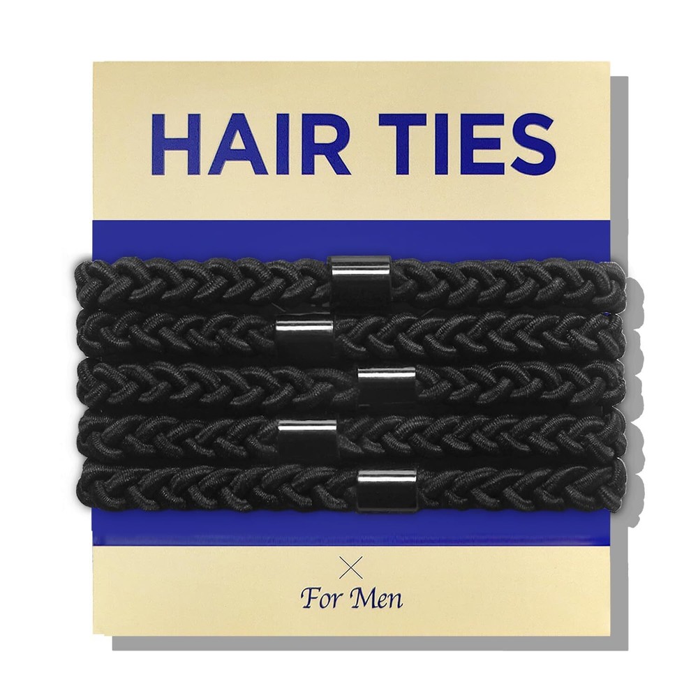 HAVHAF Braided Hair Ties for Men – Durable Elastic for Buns and Thick Curly Hair