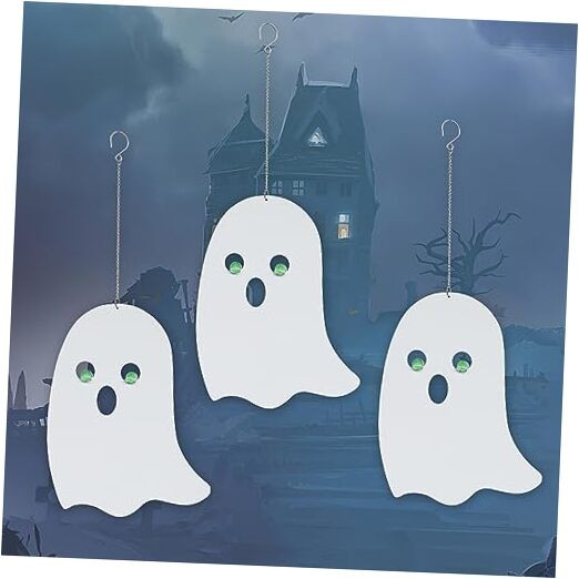 Spooky Metal Ghost Decor for Halloween Indoor and Outdoor Yard Porch