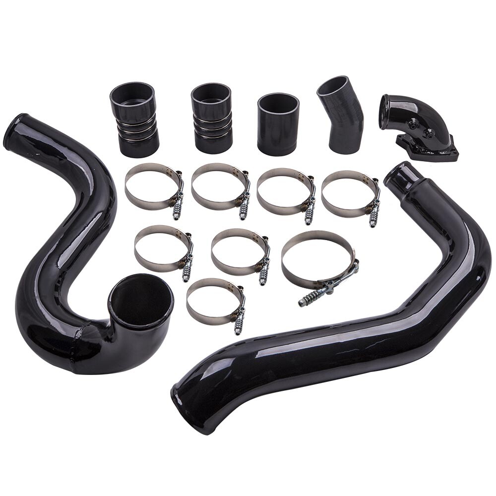 Black Intercooler Pipe Kit with Intake Elbow for 03-07 Ford F250 6.0L Turbo Diesel