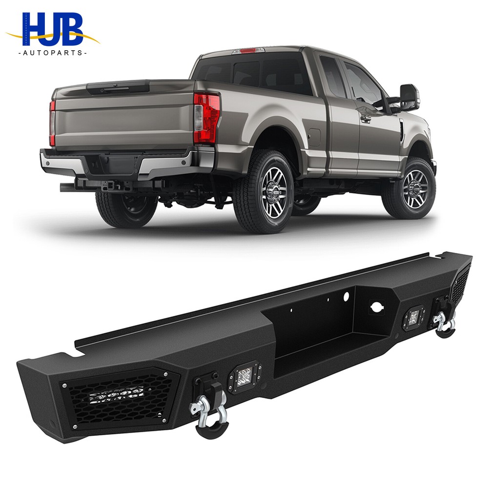 Rear Steel Bumper Guard w/ LED Light Bar 2X Fog Lamps For 2011-2016 Ford F 250