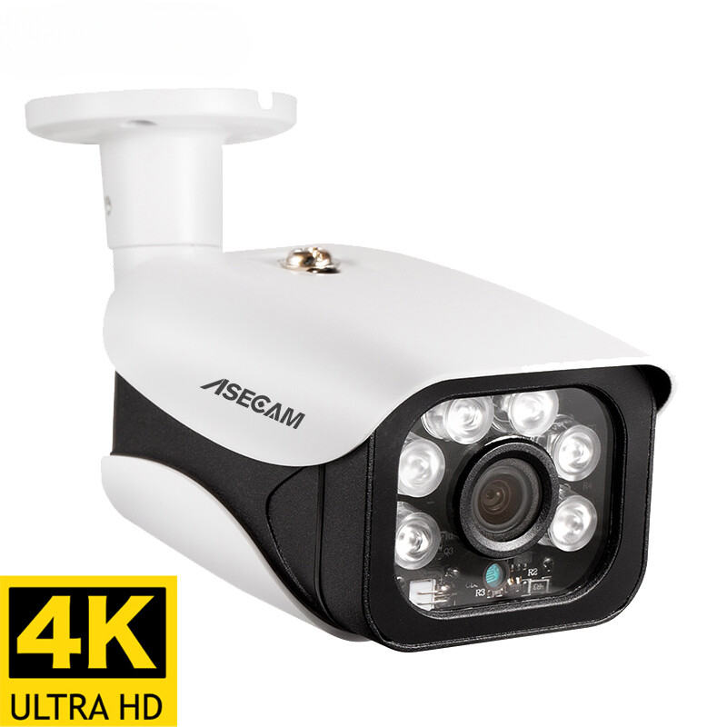 8MP 4K Camera Outdoor H.265 Onvif Bullet Array Night Vision IR 4MP POE Security