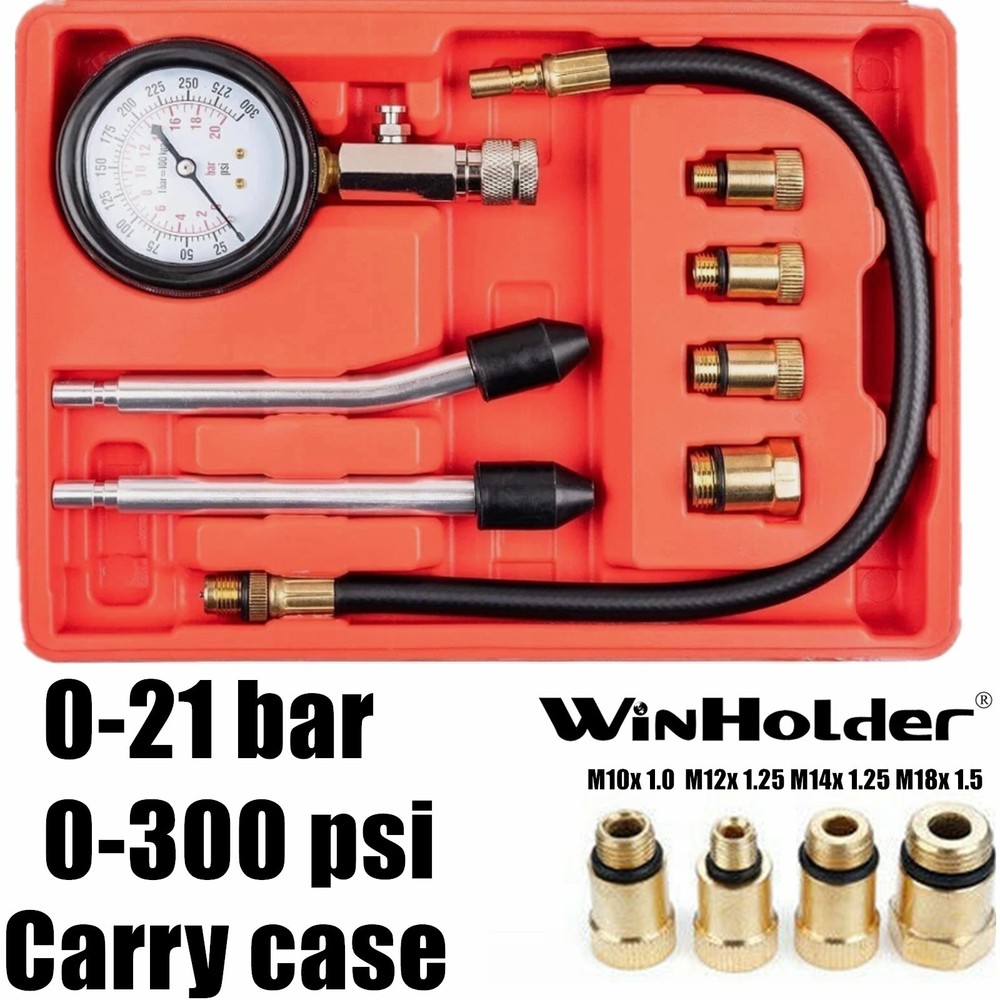 Automotive 0-21Bar Petrol Engine Cylinder Compression Tester Kit Motorcycle Kit