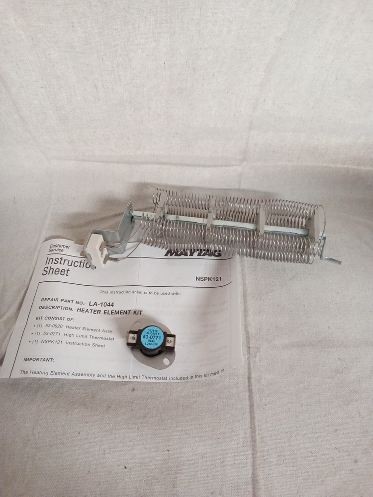 Whirlpool Dryer Heating Element LA-1044 Replaces 31001499 53-1641 DE148 AP4242494