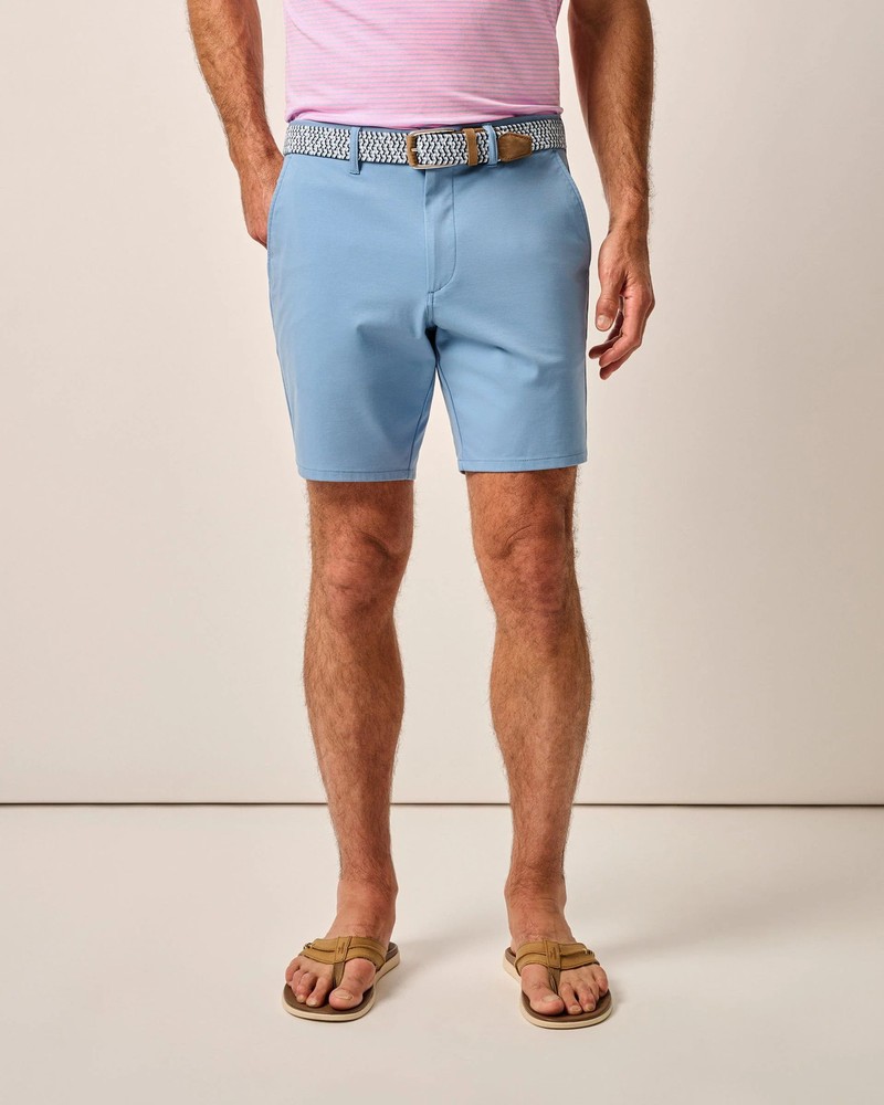 johnnie-O Jupiters Stretch Cotton Performance Shorts Blue Horizon Size 34