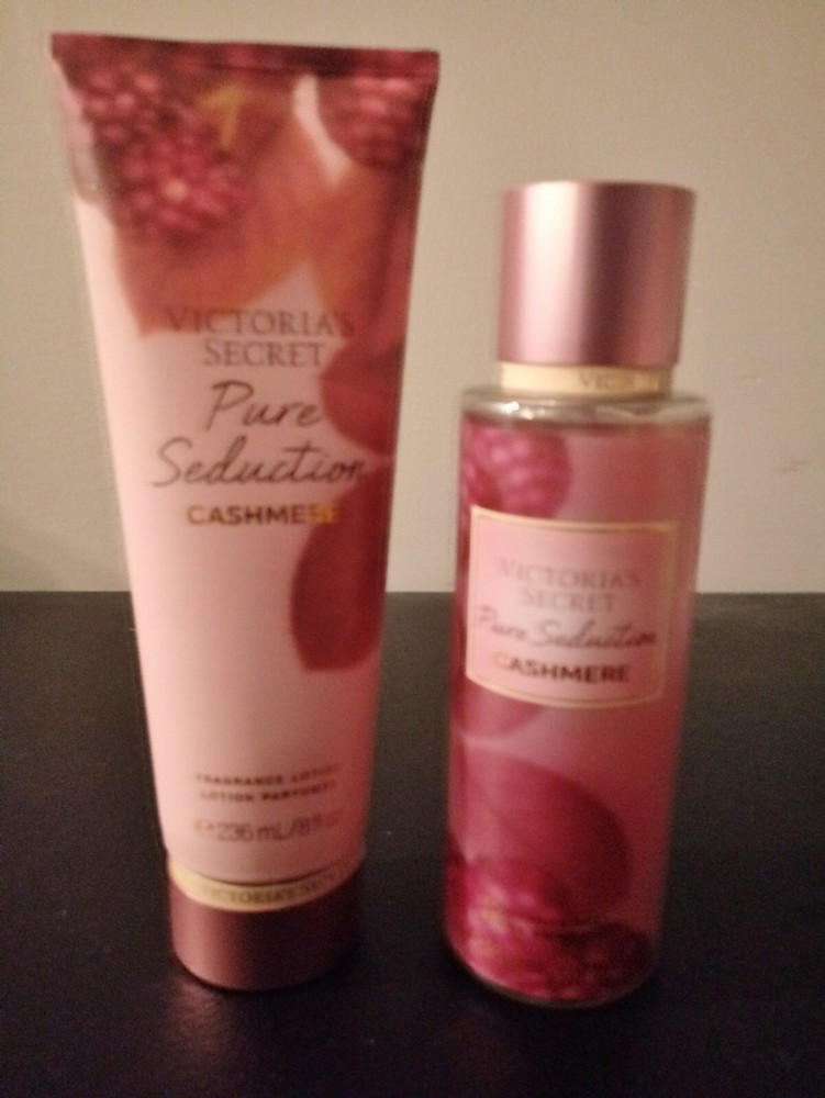 NEW Victoria's Secret Pure Seduction Cashmere Duo Mist Lotion Full Size Set-image