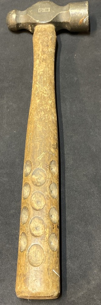 Ball Peen Hammer Wooden Grip Handle 24oz Vintage