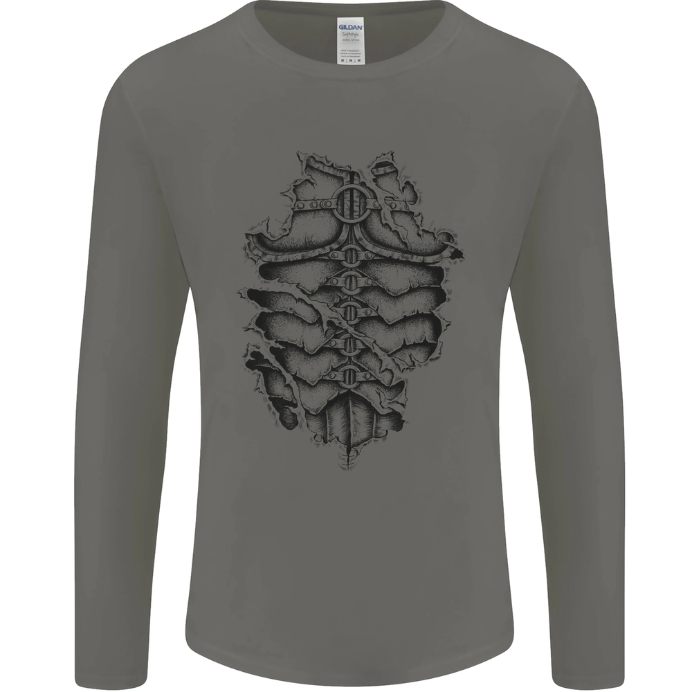 Roman Armour Fancy Dress Warrior Gym MMA Mens Long Sleeve T-Shirt