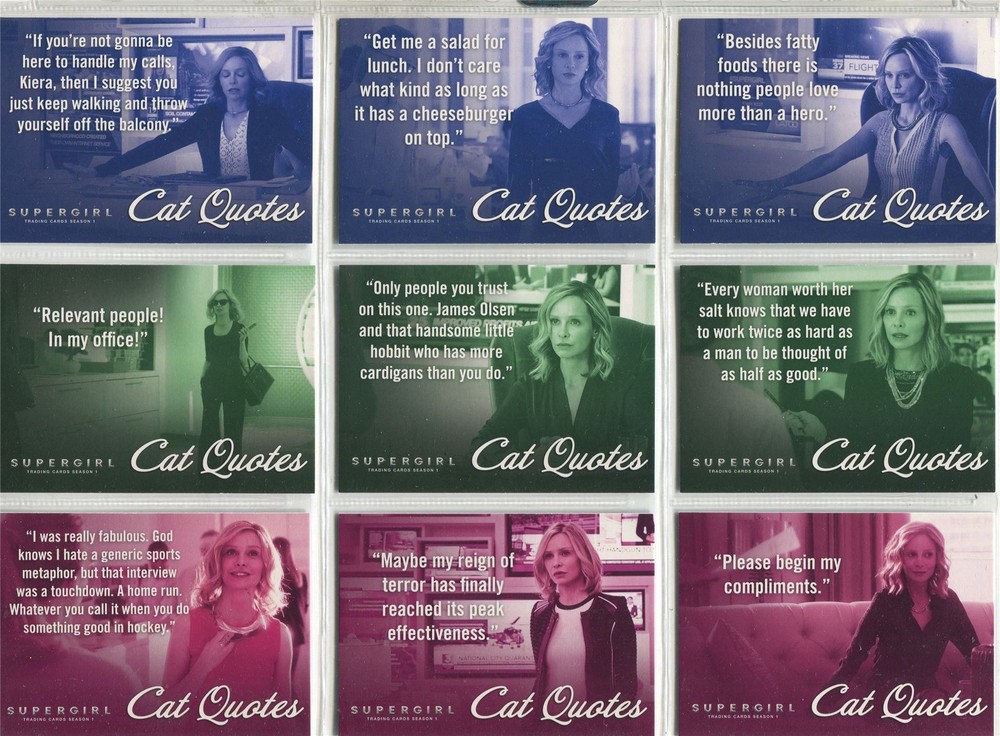 Supergirl Season 1 Complete Cat Quotes Chase Card Set CQ01-09