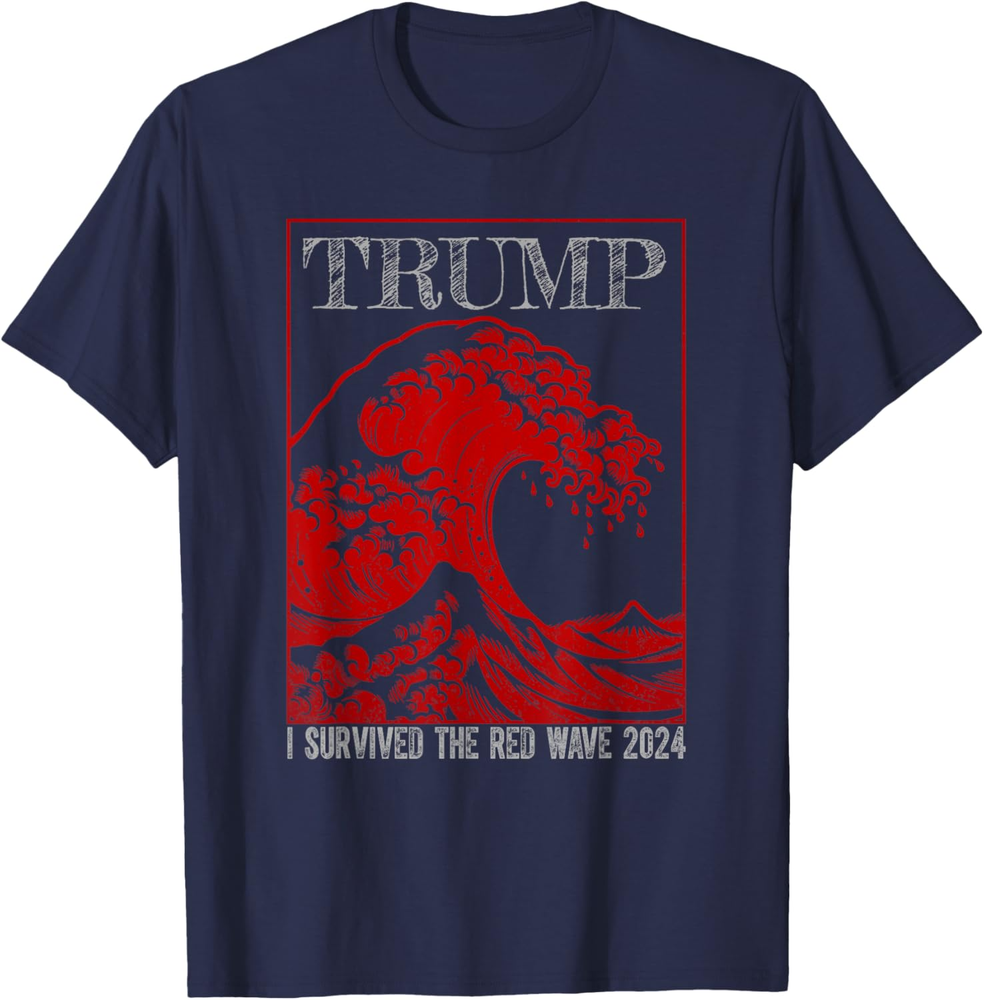 Funny Tees Trump Vance I Survived The Red Wave 2024 T-shirt Sweatshirt T-shirt