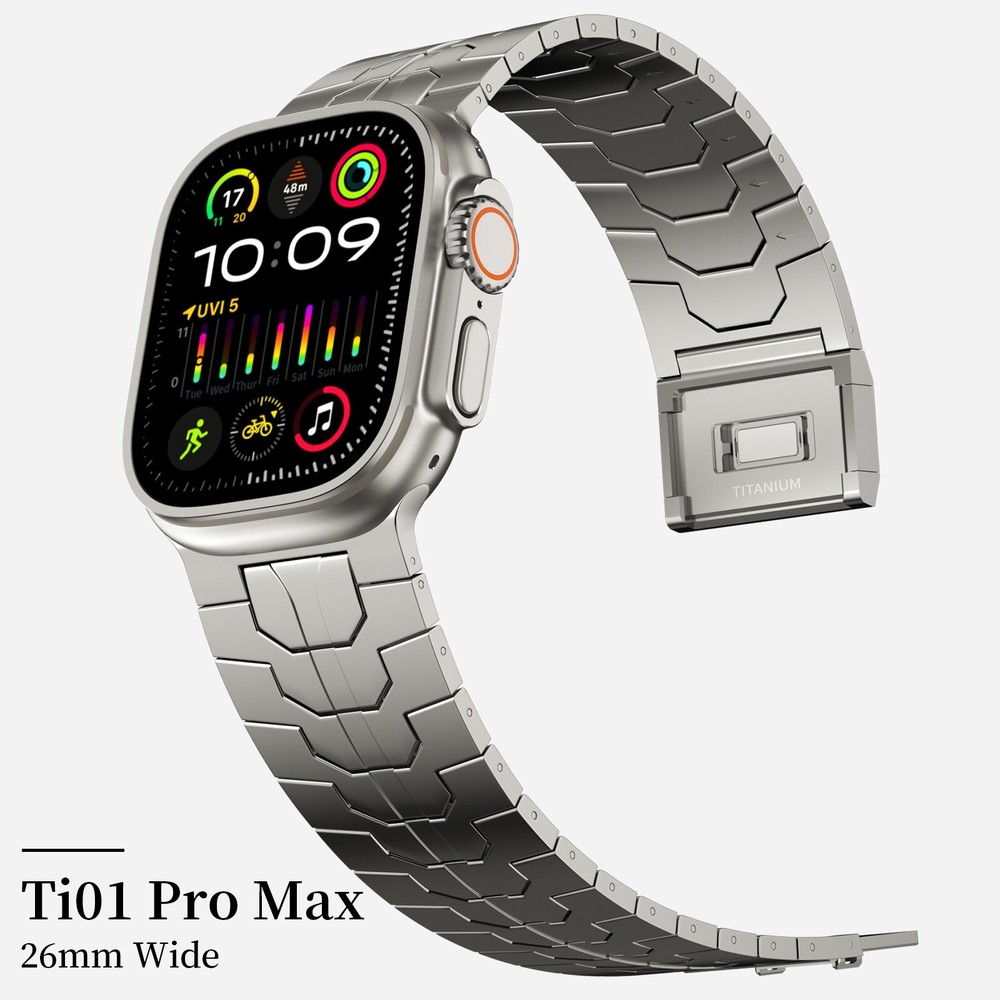 26mm Wide Watch belt Full Titanium Band with Magnetic Clasp for Apple Watch