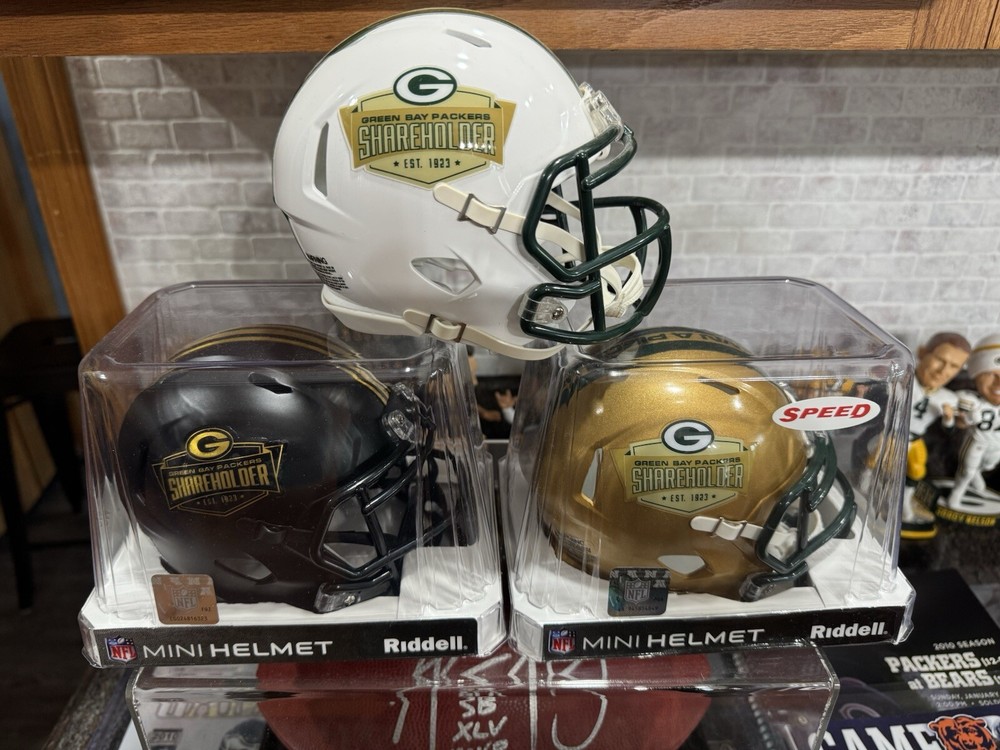 (3) Packers Shareholder Mini Helmets