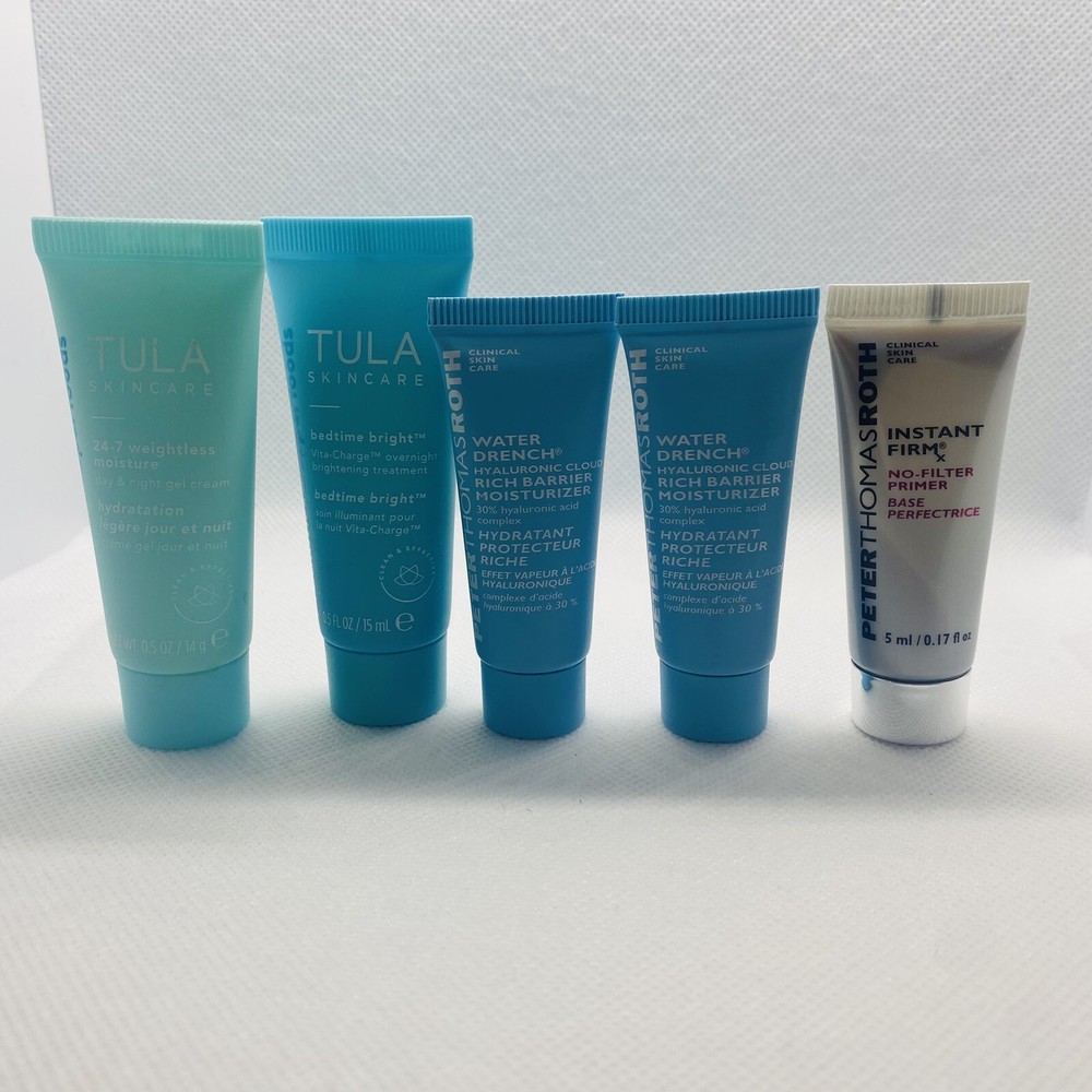 Lot of Tula and Peter Thomas Roth Skincare Day Night Cream Moisturizer Primer