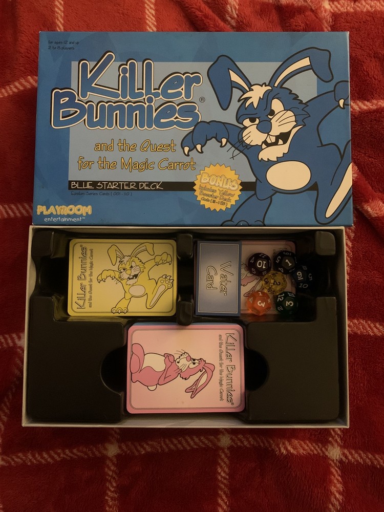 Playroom Killer Bunnies Magic Carrot Quest 2002 Blue Starter Deck Game
