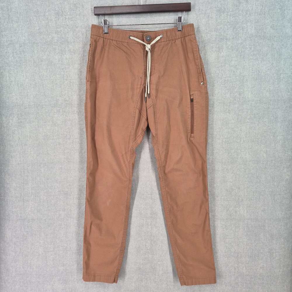 Vuori Pants Mens* Medium Brown Ripstop Climber Jogger Drawstring Casual