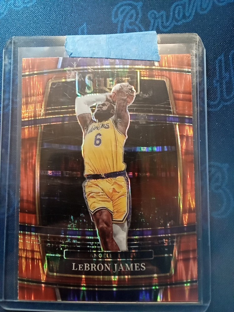 2021-22 Panini Select Lebron James Concourse Orange Flash Prizm 100 Lakers 🔥💎