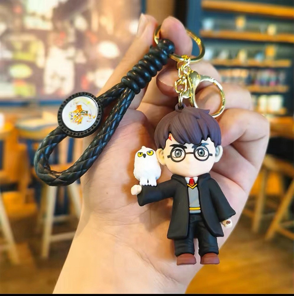 Harry Potter Resin Figurine Keychain Modern Carved Multicolor Novelty Deco