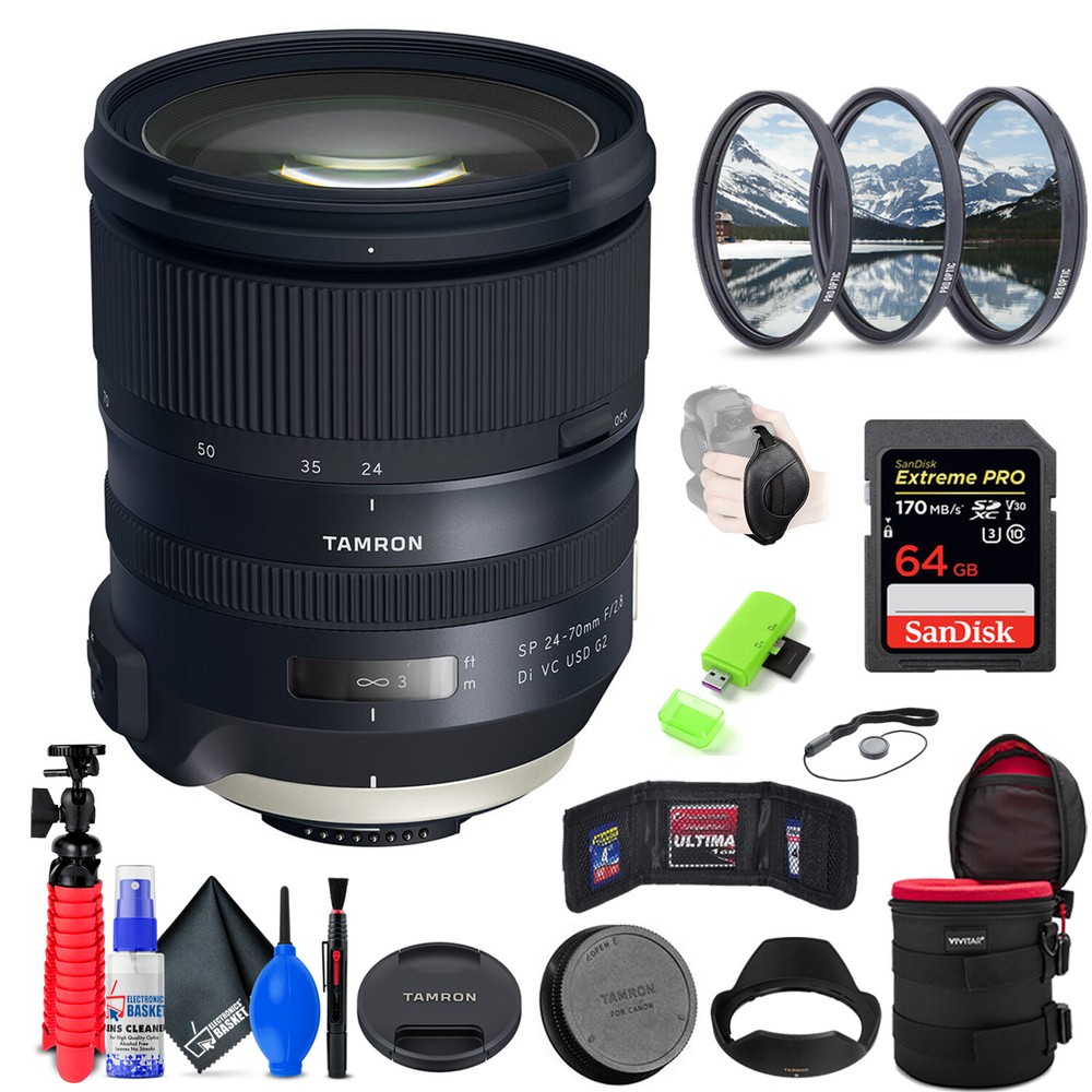 Tamron SP 24-70mm f/2.8 Di VC USD G2 Nikon Lens with Accessories International Version