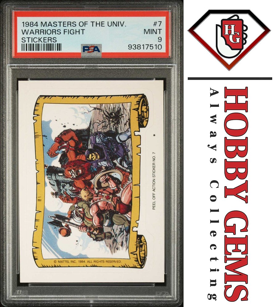 1984 He-Man Skeetor MOTU PSA 9 Sticker #7 C2 Graded Vintage