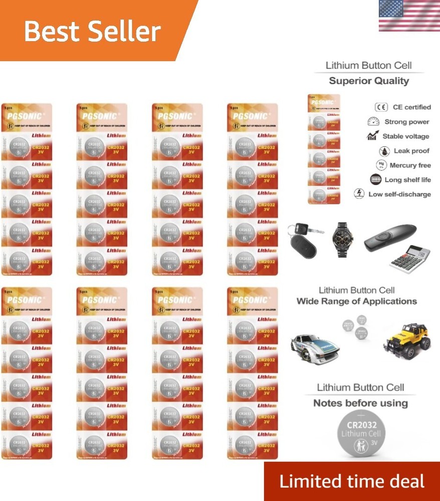 Long-Lasting 40 Pack Lithium Coin Batteries for Reliable Device Performance