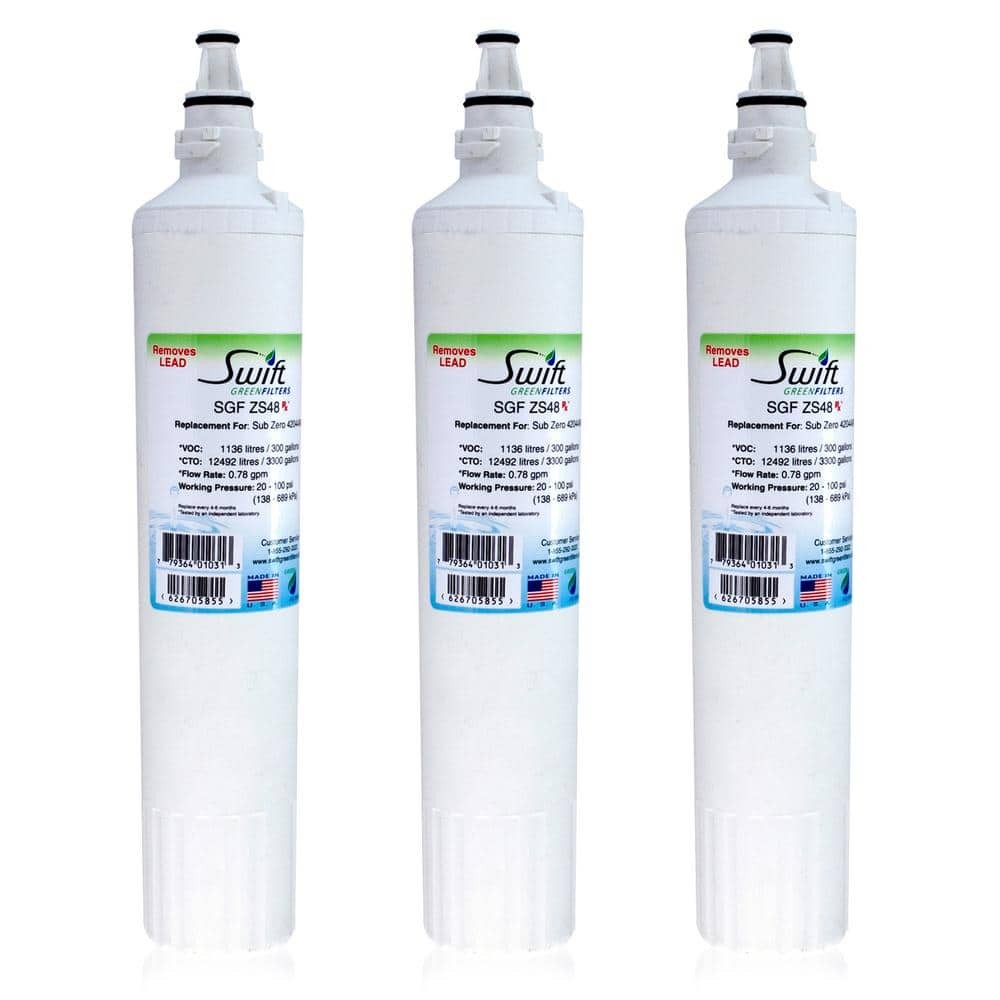 Sub-Zero 4204496 Refrigerator Water Filter 3-Pack by Compatible Pharmaceuticals