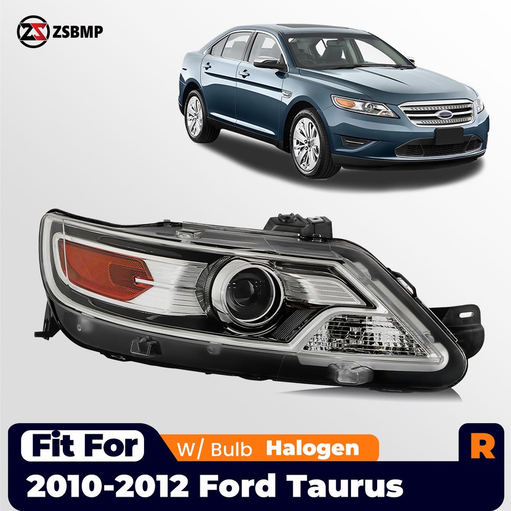 For 2010-2012 Ford Taurus SE|SEL|Limited Halogen Headlight Projector - Passenger