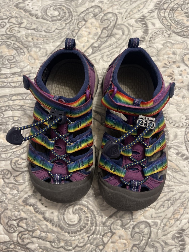 Kid's Keen H2 Strappy Rainbow Print Outdoor Water Sandals Size US 11