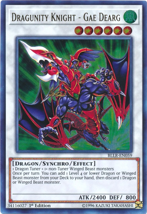 Dragunity Knight Gae Dearg BLLR-EN059 Ultra Rare 1st Ed NM