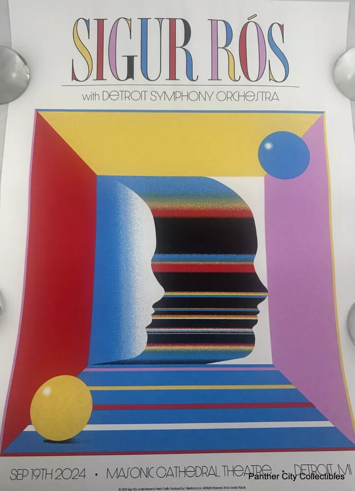 x/220 Authentic Numbered Concert Poster Sigur Ros Detroit Sep 19 2024 2025