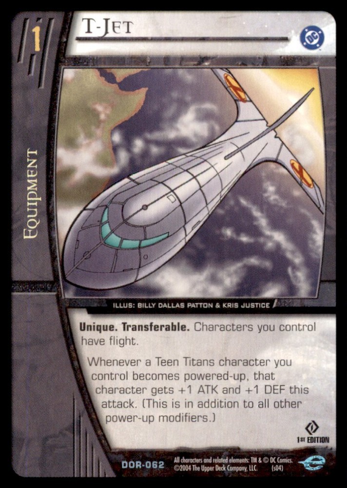 2004 U.D. VS System DC Origins 1st ED. T-Jet NM #DOR-062
