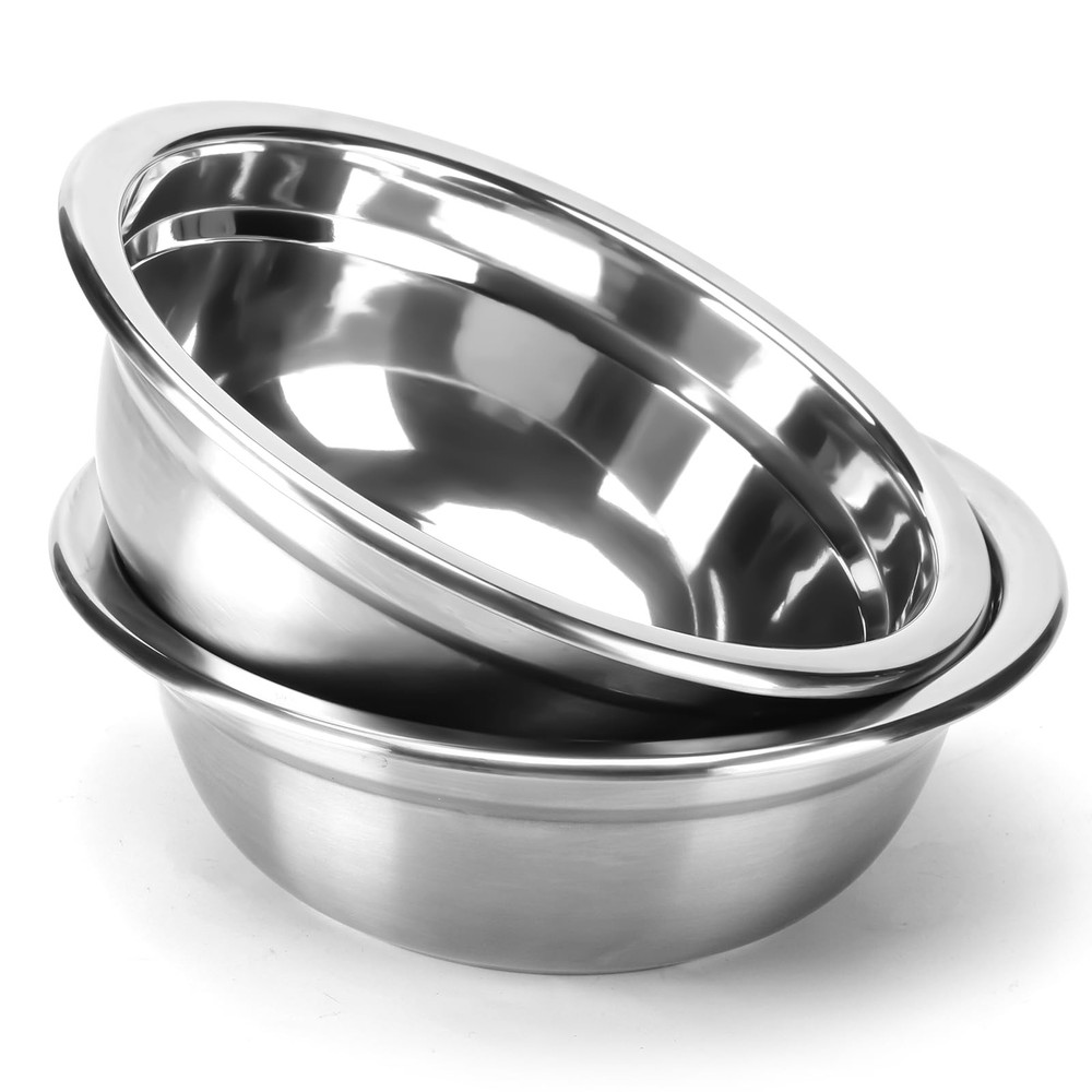 2 Pack 8 Inch Stainless Steel Dog Bowls 50oz Thickened Durable Pet Food Water Dishes