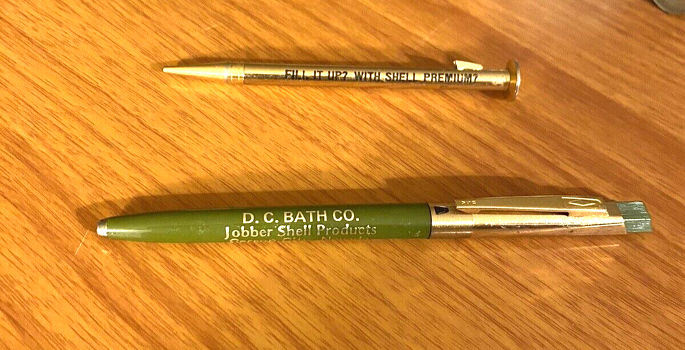 RARE Vintage  Shell Oil Advertising Pen Pencil Petrolinia Gas Collectable READ