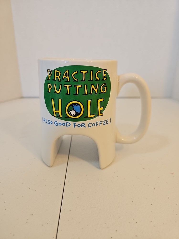 Practice Putting Hole Coffee Mug Hallmark Golf Gift Novelty Golf Cup