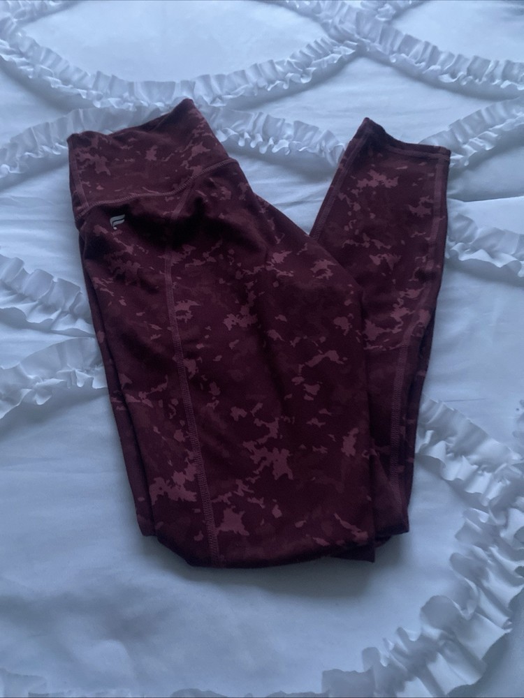 FABLETICS Define Power Hold High Waisted 7/8 Leggings in Pink Red XXS  