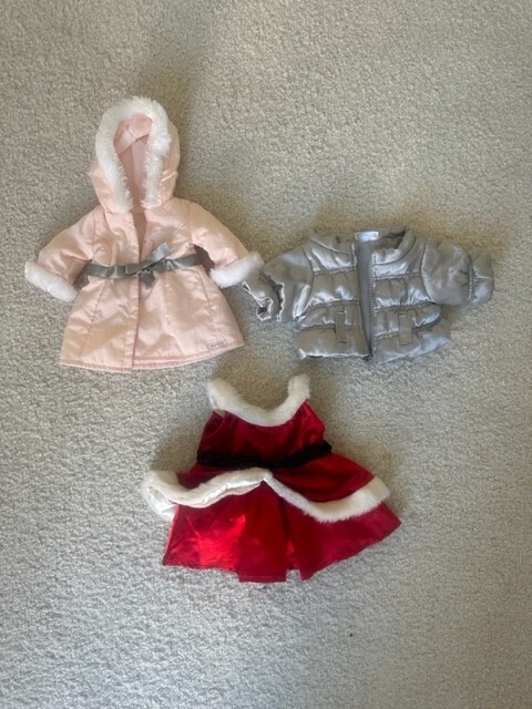 Set of 3 American Girl Doll Clothing 2 Jackets and 1 Dress