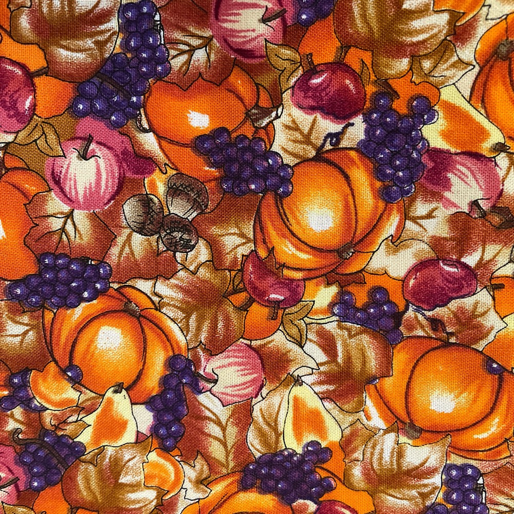 fall autumn hatvest pumpkins grapes acorns apples timeless treasures 2 yards