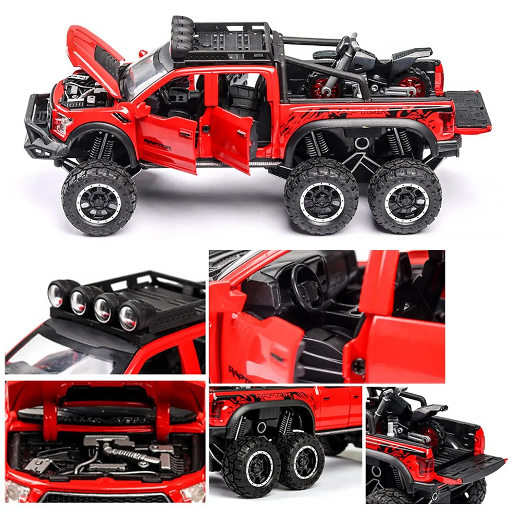 F-150 Raptor Diecast Truck with Lights & Sound, 1:24 Scale