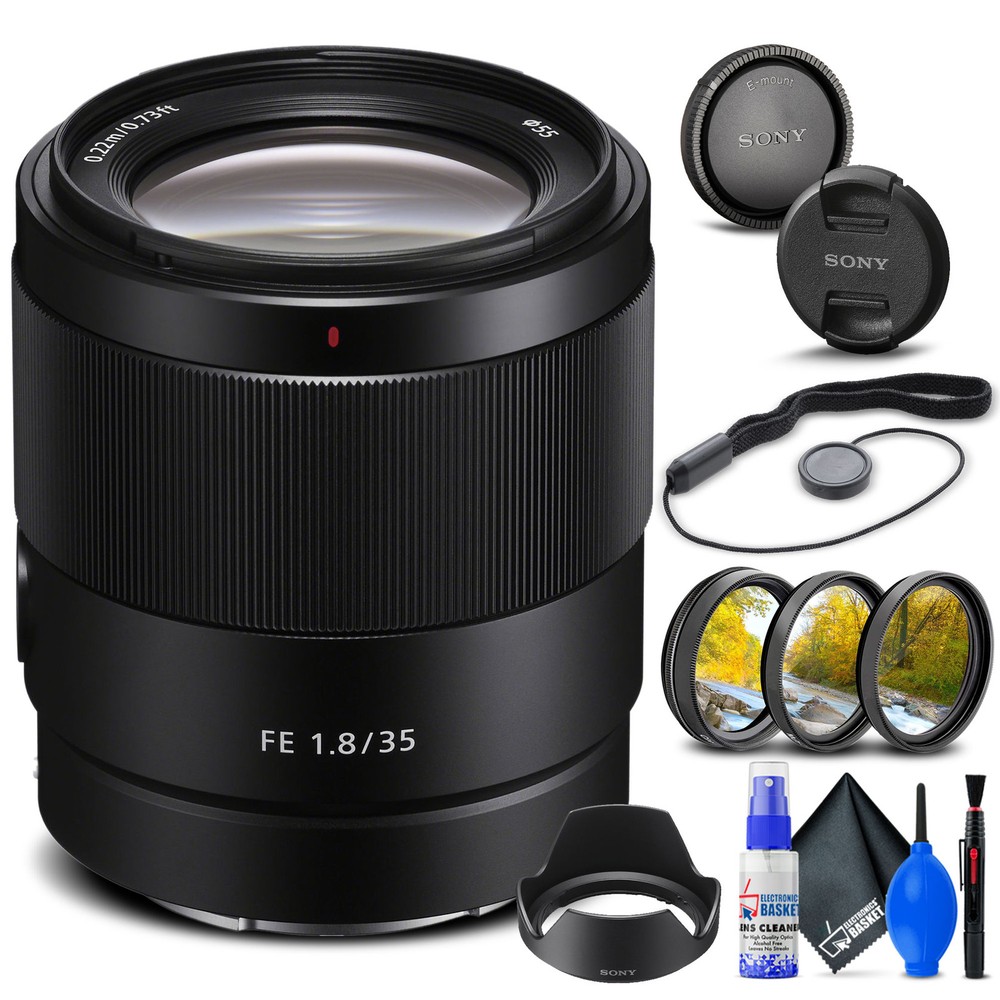 Sony FE 35mm f/1.8 Lens + Filter Kit + Cap Keeper + Cleaning Kit