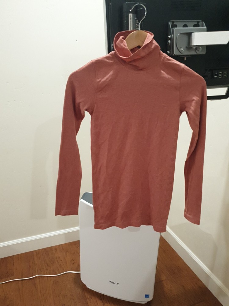 Lululemon Yin Vibes Ribbed Turtleneck Top in Orange Copper Clay Size 4