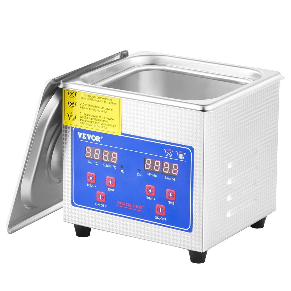1.3L Digital Ultrasonic Cleaner 40kHz for Jewelry Watches Coins