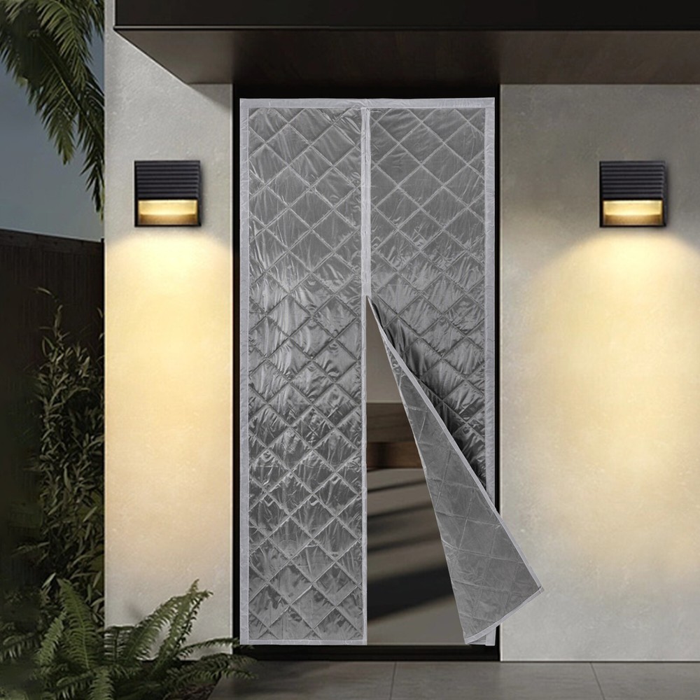 Magnetic Thermal Insulated Door Curtain Waterproof Winter Doorway Cover 36