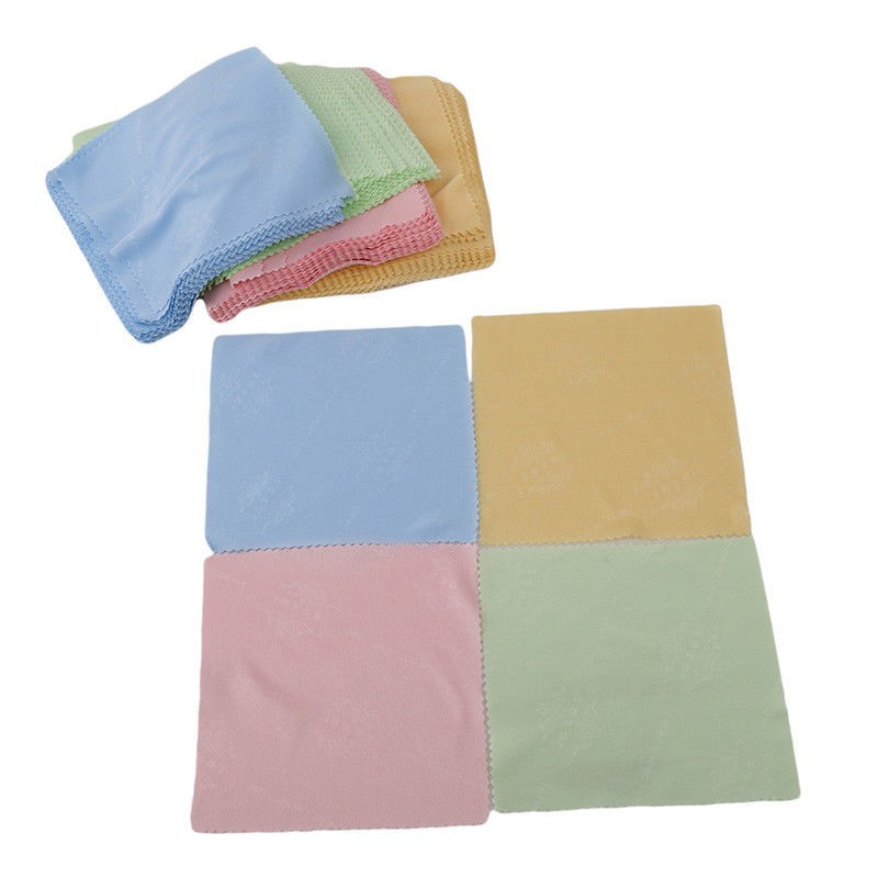 100pcs 5.1x5.1 Inch Microfiber Lens Cleaning Cloths for Glasses & Screens