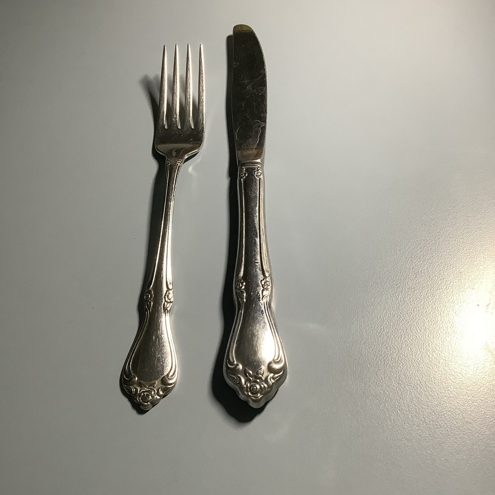 Lot of 2 Celebrity S.S.S By Oneida Dinner Knife + Fork Flatware stainless