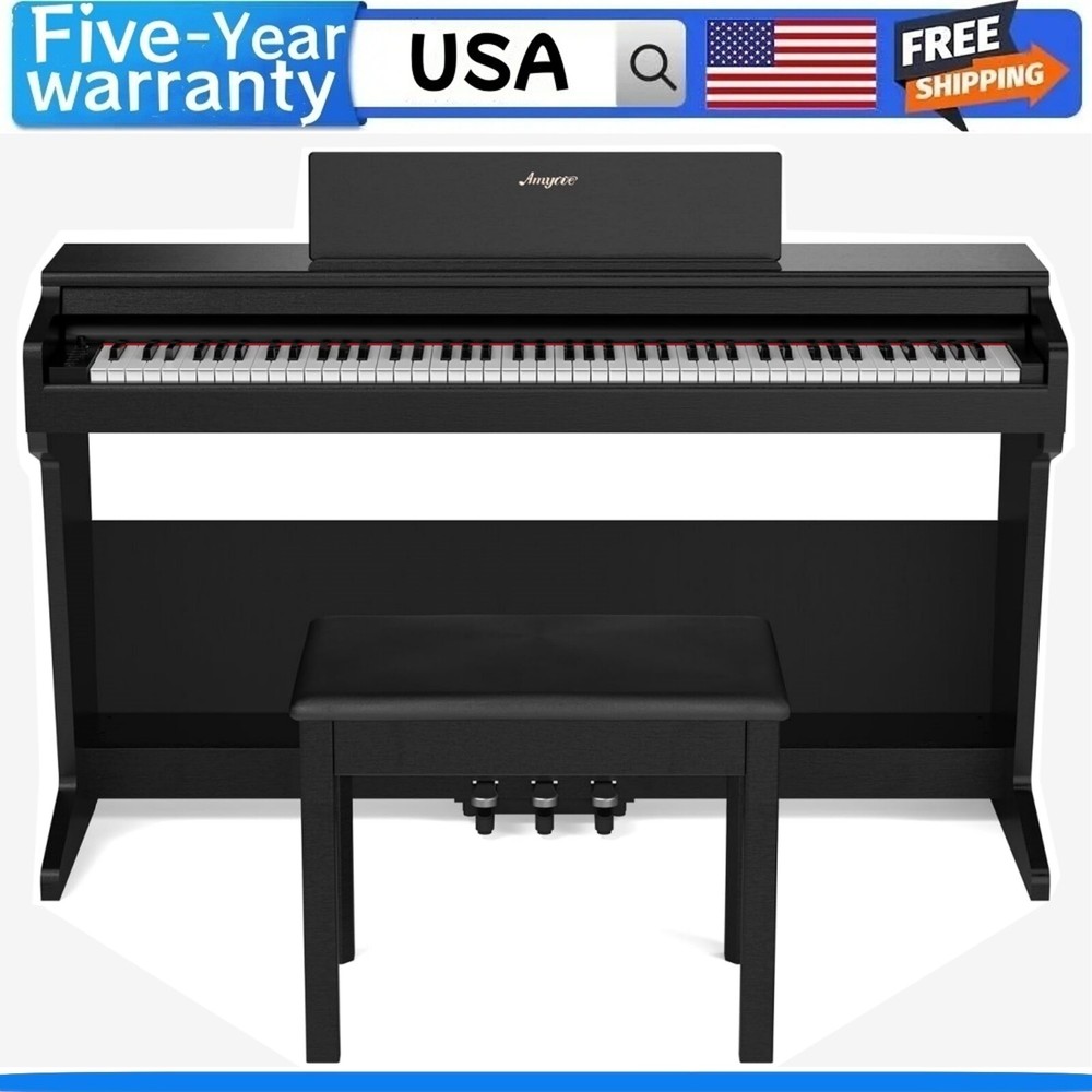 Full Size 88 Key Digital Piano with Weighted Hammer Action for Professional Use and Home Practice