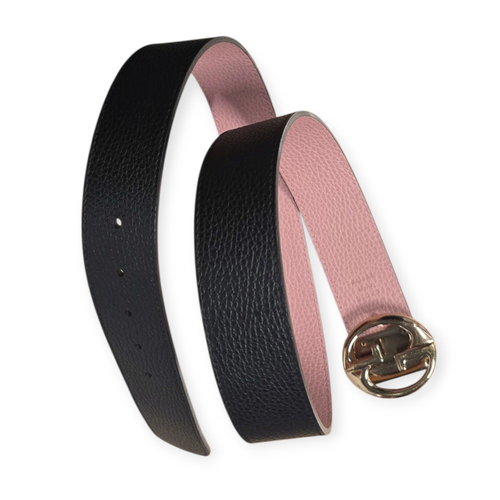 Gucci Reversible GG Belt in Black and Pink Size 90/36 480199