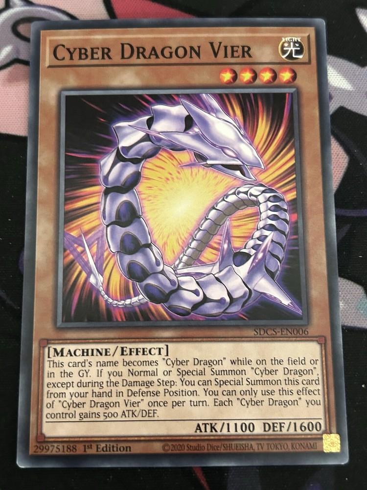 Cyber Dragon Vier SDCS-EN006 Common YuGiOh Card-image