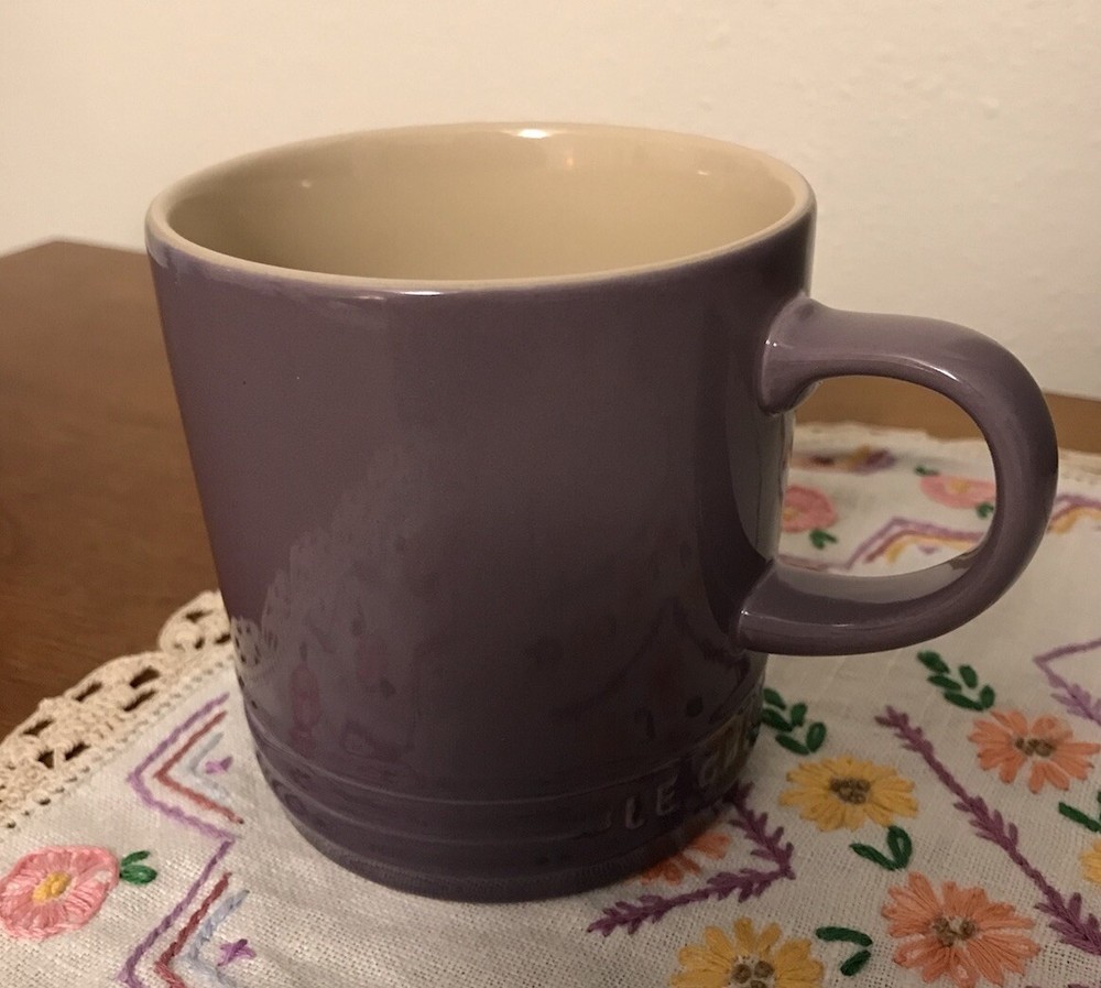 Le Creuset Ombre Mug Purple 12 oz Stoneware Coffee Tea Hot Chocolate Cocoa