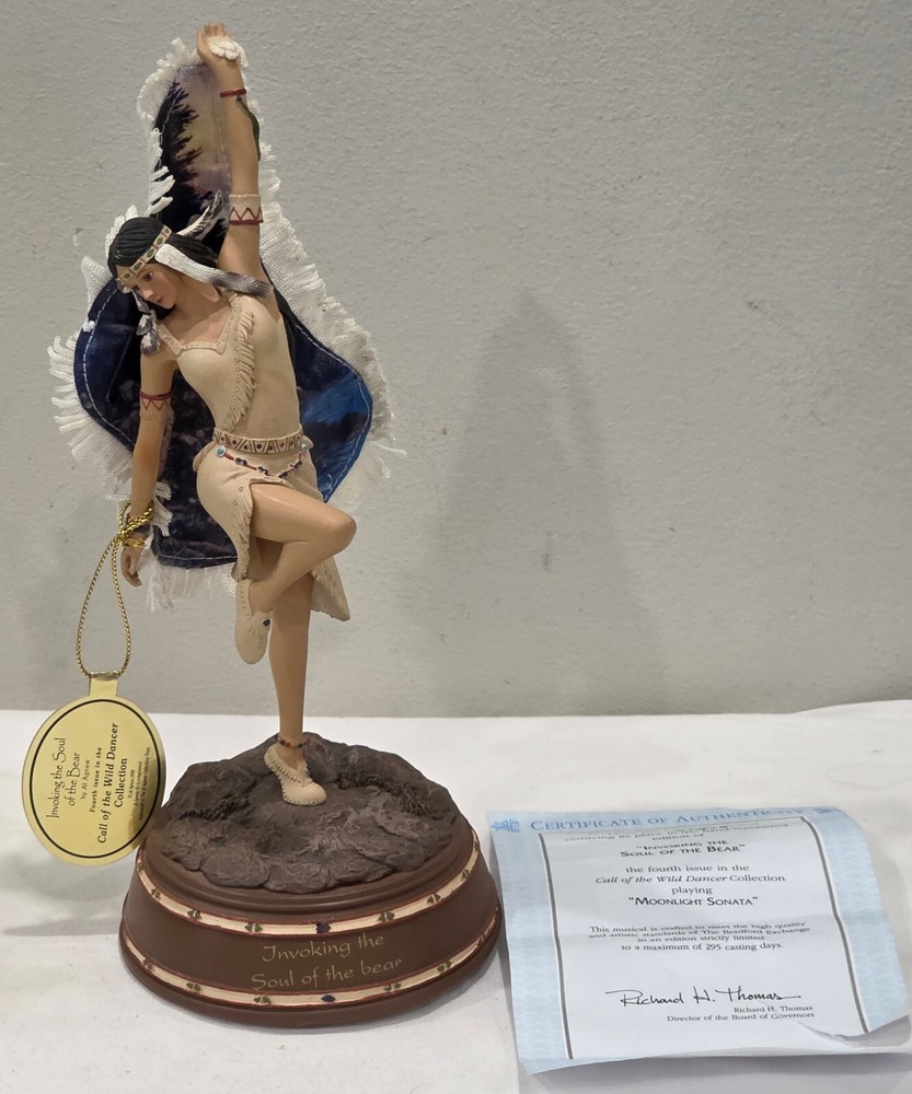 Bradford Exchange Call of the Wild Native Indian Musical Dancer Collection