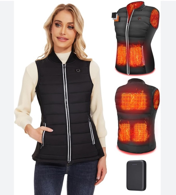 Kintiwe USB Rechargeable Heated Vest for Men and Women, Washable Electric Heating