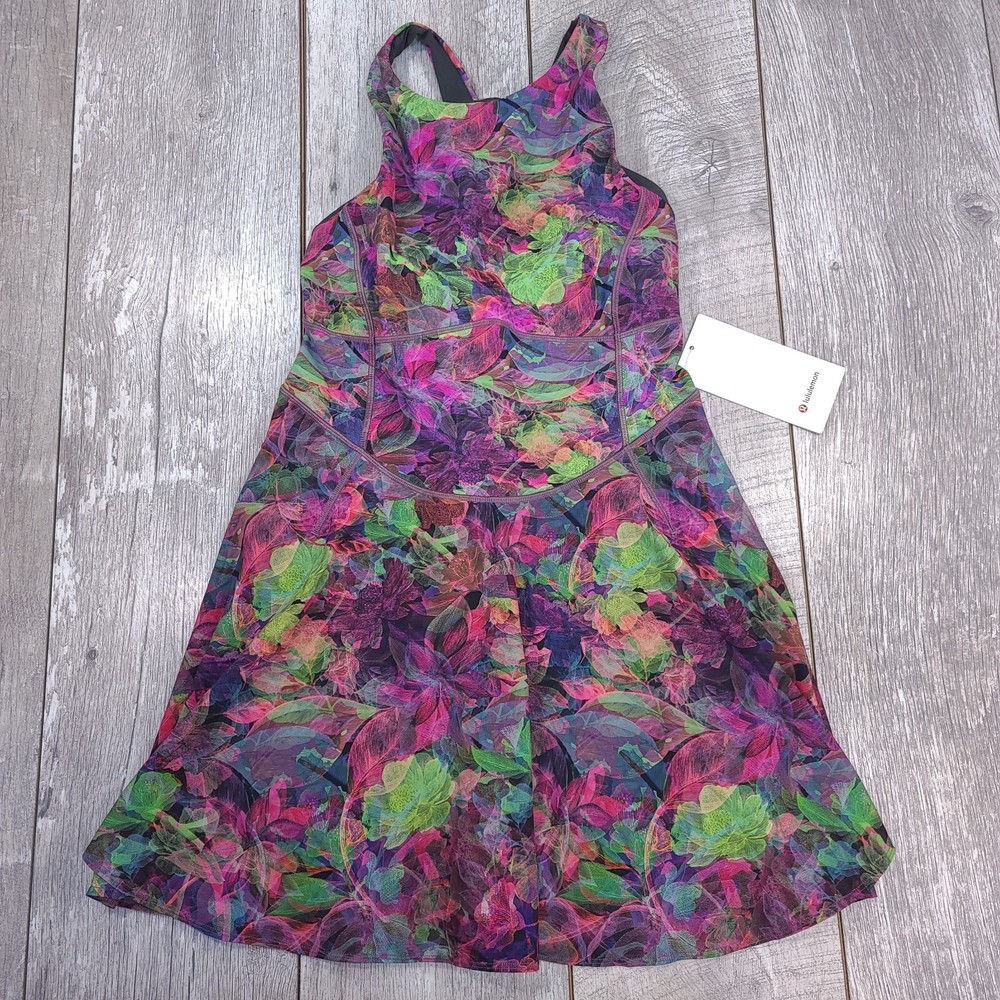 Lululemon Womens Court Crush Tennis Dress Size 8 Multicolor Athletic Dress